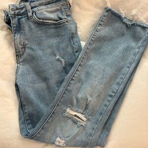 Classic Light Blue Straight Leg Jeans